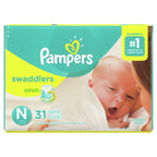 Pampers Swaddlers Newborn Diapers Size Newborn, 31 Count EasyOptionXY LLC