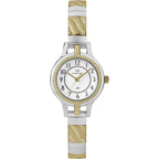 Viewpoint by Timex Women's Two-Tone/White 24mm Fashion Watch, Expansion Band