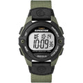 Timex Men's Expedition Digital CAT 41mm Watch – Green & Black Case with Black Fabric & Leather Strap