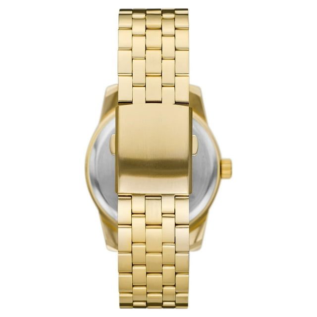 George Men's Watch with Brush Gold Round Case, Gold Dial and Brush Gold 5 Link Bracelet (FMDOGE058)