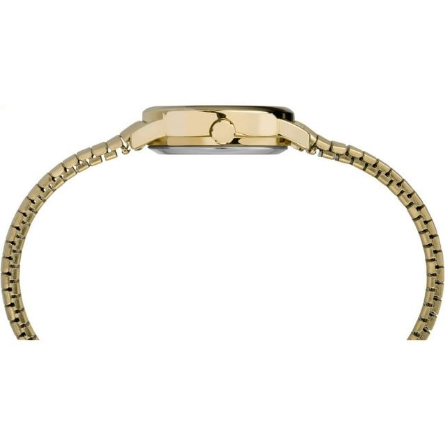 Timex Women's Easy Reader Date Gold/White 25mm Casual Watch, Tapered Expansion Band EasyOptionXY LLC
