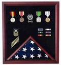 Flags Connections Retirement Cherry Medal and Flag Display The Military Gift Store