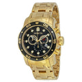 Invicta Pro Diver Chronograph Black Dial Gold-tone Men's Watch 0072 - SJB-DIAMOND ELITES
