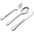 Walchoice 12-Piece Kids Silverware Set, Stainless Steel Toddler Flatware Cutlery Set, Metal Tableware Service for 4, Include Knives Forks Spoons