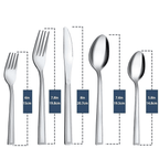 Silverware Set Service for 8, Hunnycook 40 Pieces Square Handle Stainless Steel Flatware Set, Mirror Polished Cutlery Set for Home Kitchen Restaurant, Dishwasher Safe