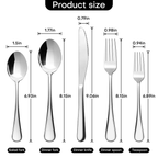Lovote Flatware Set 30 Pieces Stainless Steel Silverware Sets, Utensils Set Service for 6, Tableware Cutlery Set for Home and Restaurant Including Salad Fork, Dinner Fork, Knife, Spoon, and Teaspoon