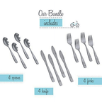 Kids and Toddler Utensils Silverware Set ¨C 12-Piece Toddler Silverware Includes 3 Forks 3 Spoons and 3 Kid-Friendly Knives - kids Cutlery Metal Flatware Set for Preschooler Baby Child Toddler