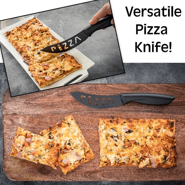 Lux Decor Collection 7 Piece Kitchen Knife Set - Steak Knives, Cheese Knife, Pizza Knife, Bread Knife, Carving Knife - Stainless Kitchen Knives EasyOptionXY LLC