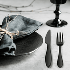 Walchoice 20 Piece Black Silverware Set, Stainless Steel Flatware for 4, Elegant Cutlery Set Includes Knives Forks Spoons, Mirror Polished & Dishwasher Safe EasyOptionXY LLC