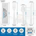 Faithful Supply 50 Ct Disposable Plastic Cutlery Set - Perfect for All Occasions