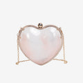 Transparent small bag heart shaped, women's summer acrylic chain shoulder bag, mini transparent crossbody bag - SJB-DIAMOND ELITES