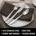 48-Piece Silverware Set with Steak Knives for 8, Stainless Steel Flatware Cutlery Set For Home Kitchen Restaurant Hotel, Kitchen Utensils Set, Mirror Polished, Dishwasher Safe EasyOptionXY LLC
