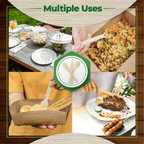 Disposable Wooden Cutlery Set - 300 Pcs Disposable Wooden Cutlery with Forks, Knives, & Spoons, Compostable & Biodegradable Utensils