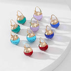 European And American Stylish Round Crystal Ear Clips Women
