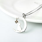 Moon Cat Pendant Necklace Pi-Mart