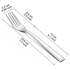 Hunnycook 24 Pieces Dinner Forks Set, 7.7" Square Handle Stainless Steel Fork Silverware, Salad Fork, Mirror Polished Flatware Fork for Home Kitchen Restaurant, Dishwasher Safe