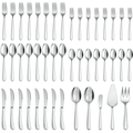 Vesteel 45 Piece Modern Silverware Set with Serving Utensils, Stainless Steel Flatware Cutlery Set for 8, Eating Utensils Tableware Include Forks Knives Spoons, Heavy Duty & Mirror Finished EasyOptionXY LLC