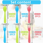 Tcwhniev Kids Silverware, 18Pieces Toddler Utensils,Reusable Kids Forks and Spoons Set, Kids Utensils Set for LunchBox, 6x Safe Forks,6 x Children Spoons EasyOptionXY LLC