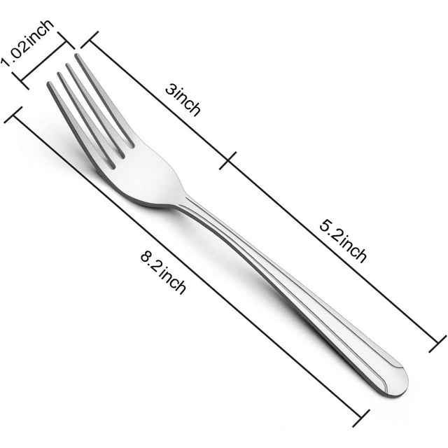 Bestdin 36 Pieces Forks Set, 8.2" Stainless Steel Dinner Forks Silverware, Pattern Design Mirror Polished Flatware Forks Dishwasher Safe, Table Forks Use for Home, Kitchen or Restaurant