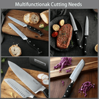 McCook MC25A 15-Piece Kitchen Knife Set Stainless Steel Forged Triple Rivet Cutlery Knife Block Set with Built-in Sharpener,Chef Knife,Steak Knife EasyOptionXY LLC