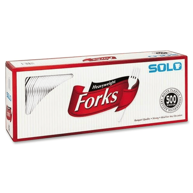 Solo Heavyweight Plastic Fork, White, 500-count EasyOptionXY LLC