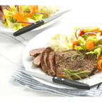 GoodCook 2-Piece Serrated Blade Steak Knife Set, Black/Silver EasyOptionXY LLC