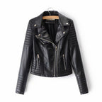 Slim European and American motorcycle leather jacket Pi-Mart