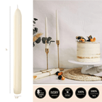 SPAAS Ivory Taper Candles - 14 Pack | 9 Inch Tall Candles, Unscented Premium Wax | 8 Hour Long Burning Ivory Candlesticks for Home Decoration, Wedding, Holiday and Parties
