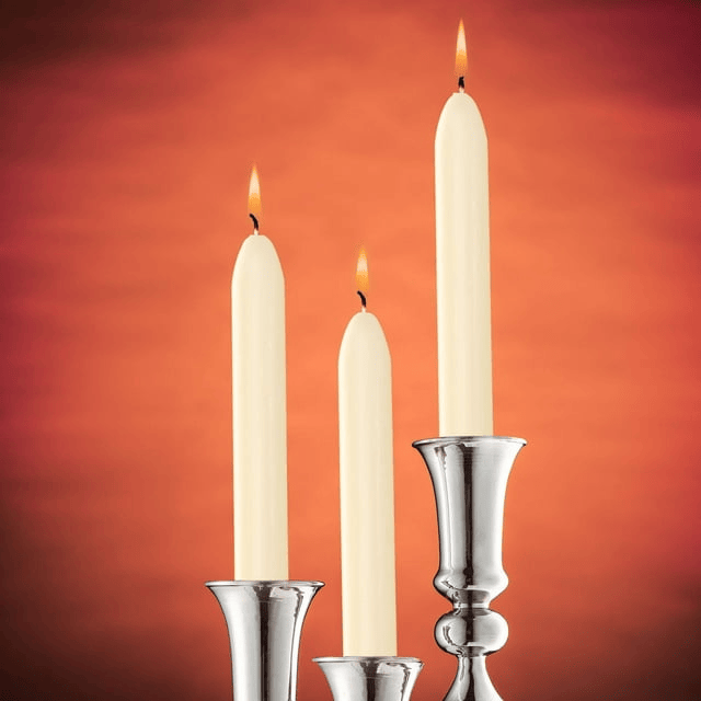 SPAAS Ivory Taper Candles - 14 Pack | 9 Inch Tall Candles, Unscented Premium Wax | 8 Hour Long Burning Ivory Candlesticks for Home Decoration, Wedding, Holiday and Parties