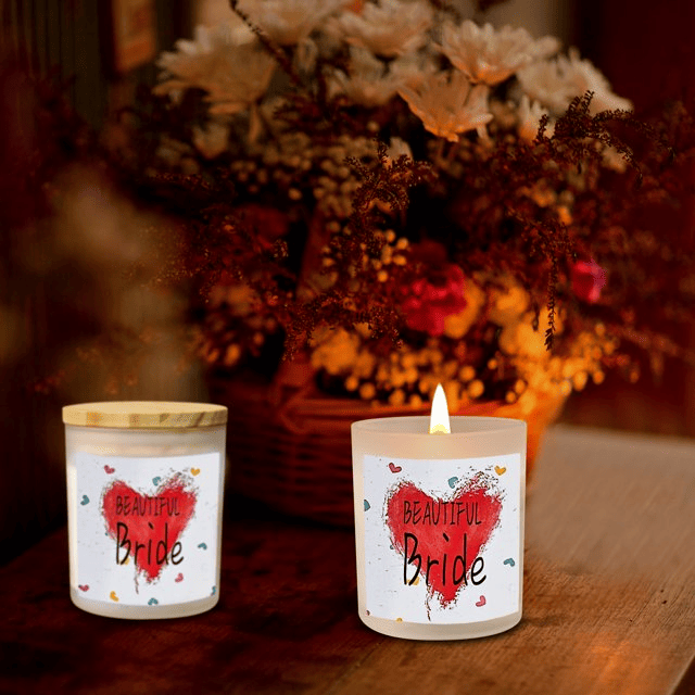 OSHINE 2 Pack Scented Candles Wedding Gifts Set Aromatherapy Candles Made of 100% Natural Soy Wax Glass Jar Log Cover Rubber Seal 5.3oz Working 40 Hours per Candle for Stress Relief EasyOptionXY LLC
