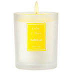 Briful Vanilla Scented Candles Long Lasting Glass Jar Soy Candle for Stress Relief,Candle Wax 6 oz White