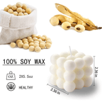 Bubble Candle - Cube Soy Wax Candles, Home Decor Candle, Scented Candle Set 2 Pieces, Home Use and Gifting
