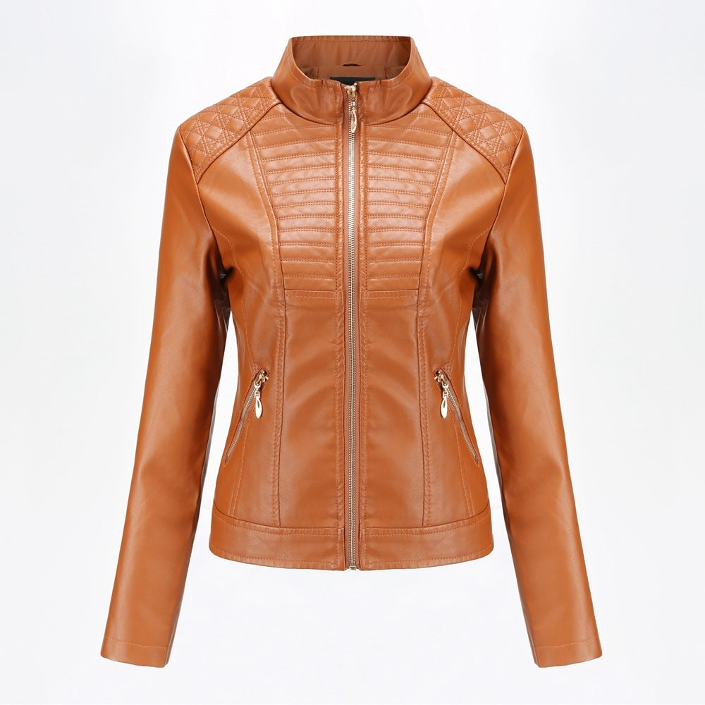 Women's motorcycle leather jacket Pi-Mart