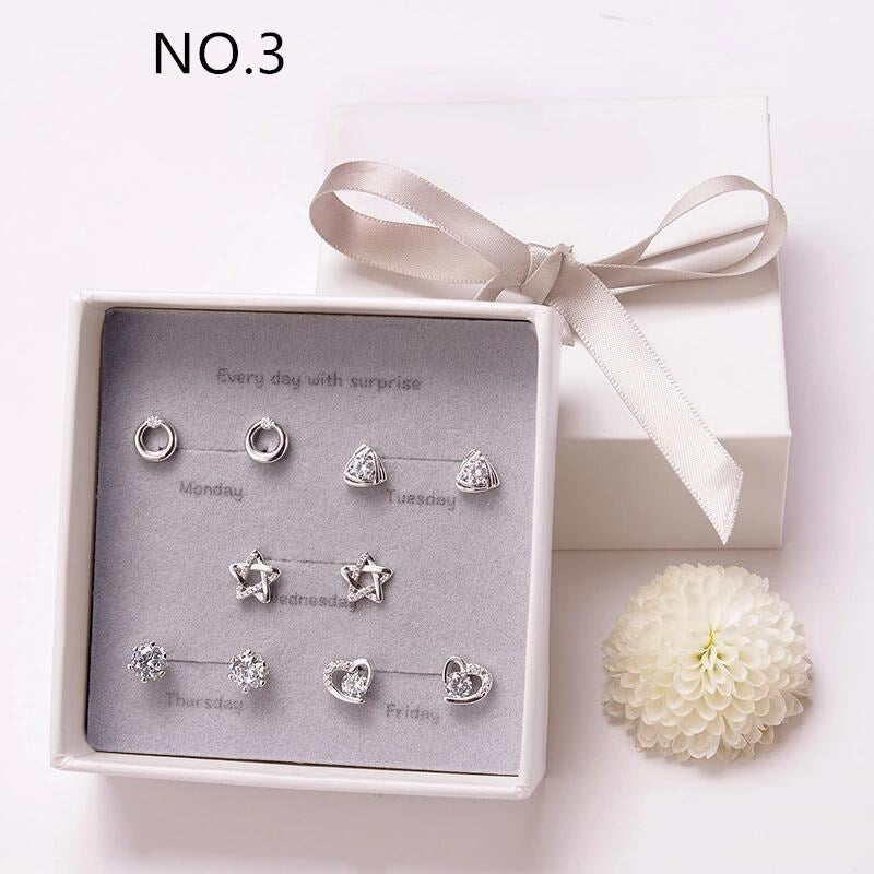 Simple alloy earring set Pi-Mart