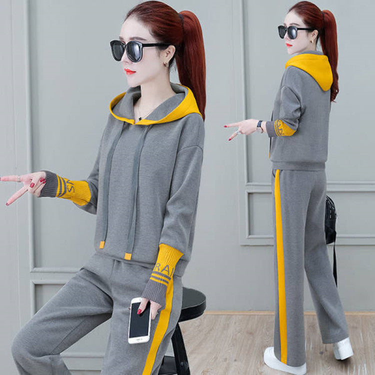 Sports Suit Hooded Sweater Women Loose and Slim Casual Wear Pi-Mart