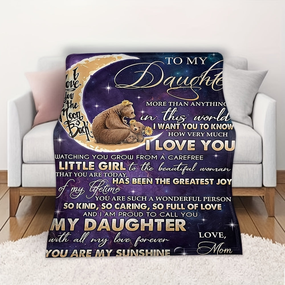 1pc To Daughter Blanket, Gift For Daughter, Birthday Graduation Gift Ideas Lootquake LLC