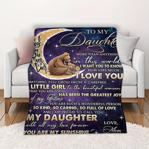 1pc To Daughter Blanket, Gift For Daughter, Birthday Graduation Gift Ideas Lootquake LLC