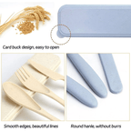 4 Sets Travel Cutlery with Case Reusable Utensils Set Portable Fork Knife Spoon Tableware Set EasyOptionXY LLC