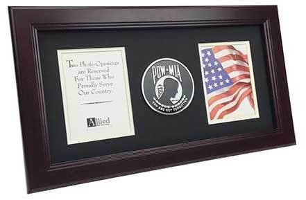 Flags Connections US Flag Store POW/MIA Medallion 8-Inch by 16-Inch Vertical Frame The Military Gift Store
