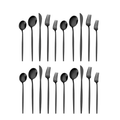 Holocky Black Silverware Set 20pcs Cutlery Set Stainless Steel Flatware EasyOptionXY LLC