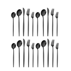 Holocky Black Silverware Set 20pcs Cutlery Set Stainless Steel Flatware EasyOptionXY LLC