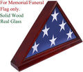 Solid Beech Wood Flag Display Case for 5"X 9.5" Burial/Funeral/Veteran Memorial - Cherry The Military Gift Store