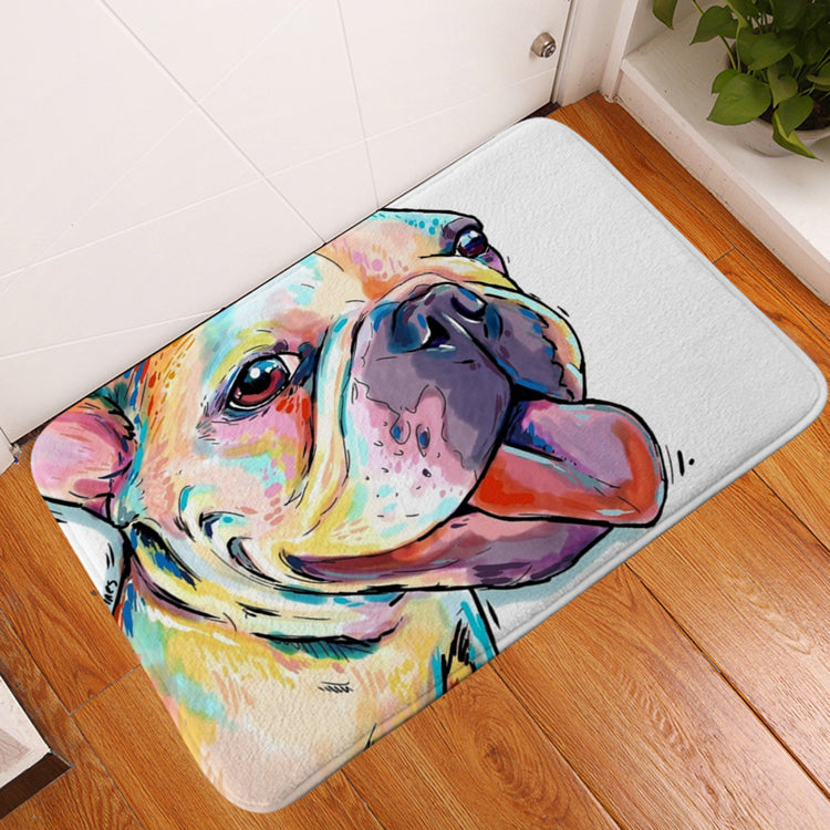 Pet dog flannel floor mat door mat printing foot mat anti-slip mat carpet Pi-Mart