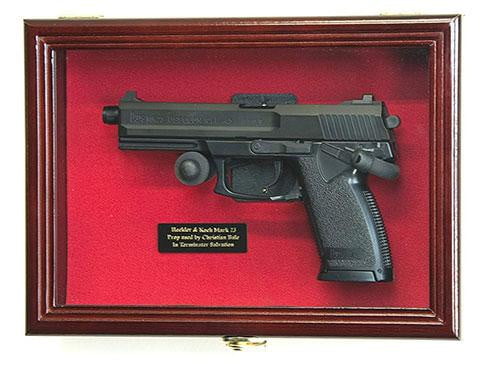 Single Pistol Display Case Wall Mount, Cabinet Gun Holder The Military Gift Store