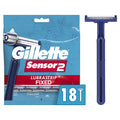 Gillette Sensor2 Fixed Head Men's Disposable Razors; 18 Count