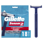 Gillette Sensor2 Fixed Head Men's Disposable Razors; 18 Count