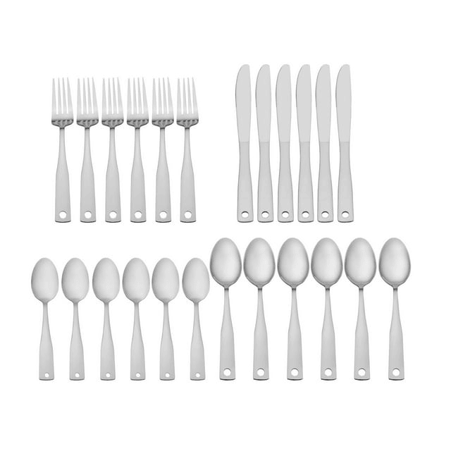 International Silver Piccadilly 24-Piece Flatware Set with Wire Caddy EasyOptionXY LLC