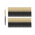 Crown Display 120 Pack Two Toned Heavy Duty Plastic Silverware Knife - Black and Gold EasyOptionXY LLC