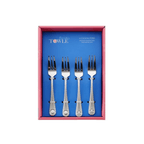 Towle Everyday Antigua Frost Set of 4 Appetizer Forks