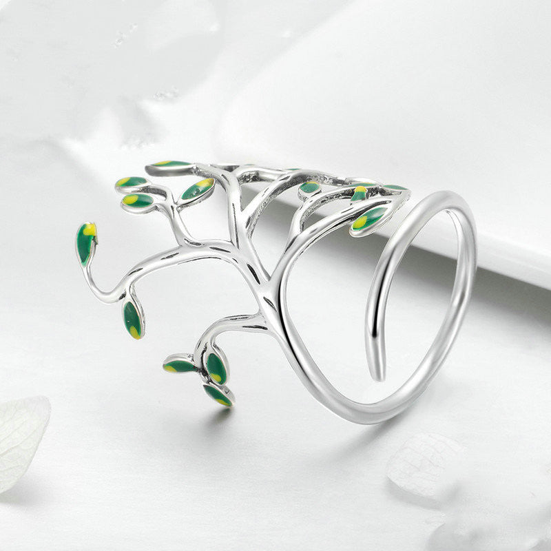 New Pattern Life Tree Ring S925 Silver Ring Pi-Mart
